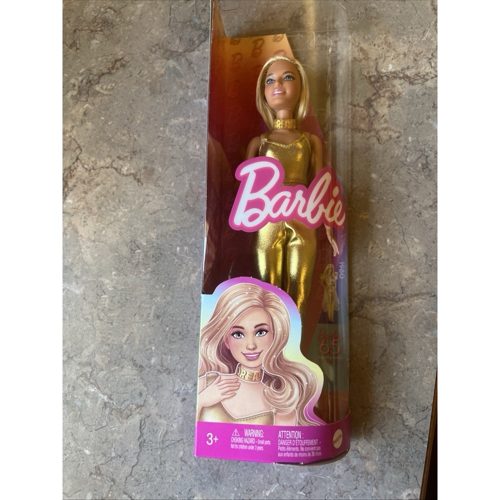 2023 Barbie 65th Anniversary Golden Dream Fashion Doll # 222